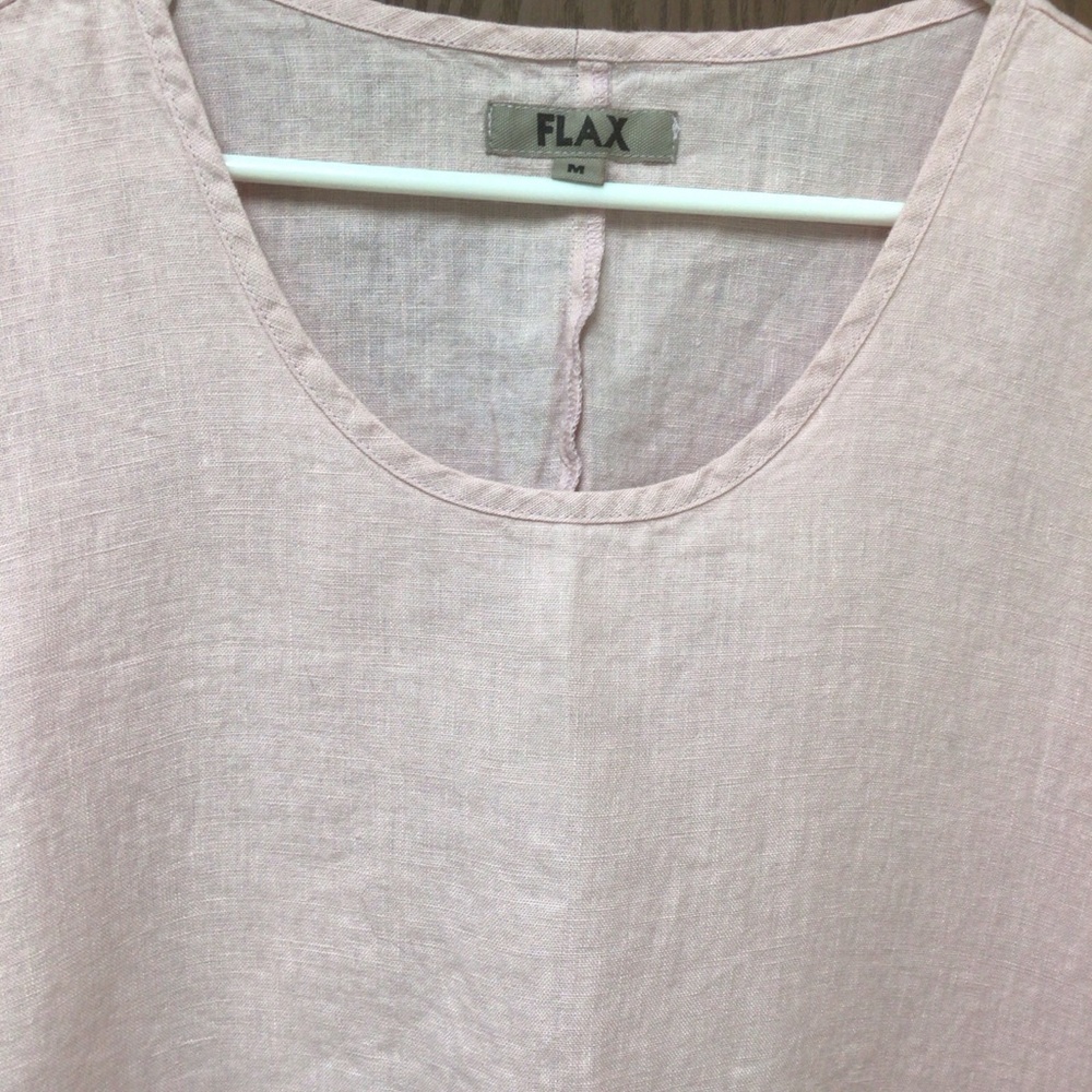 Flax Light Pink Linen Midi Dress - Picture 5 of 11